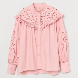H&M Embroidery-detail blouse M